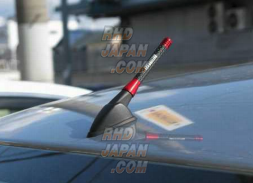 Sigma Speed RALLIART Carbon Fiber Short Antenna Fixed Type - Blue